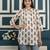 Off white  pure cotton printed tunic for women