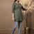 Green  pure cotton printed tunic for women