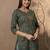Green  pure cotton printed tunic for women