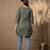 Green  pure cotton printed tunic for women