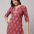 Mauve  pure cotton printed tunic for women