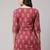 Mauve  pure cotton printed tunic for women