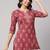 Mauve  pure cotton printed tunic for women