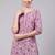 Pink  pure cotton printed tunic for women