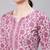 Pink  pure cotton printed tunic for women