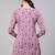 Pink  pure cotton printed tunic for women
