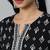 Black  pure cotton printed tunic for women