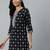 Black  pure cotton printed tunic for women