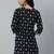 Black  pure cotton printed tunic for women
