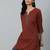 Maroon  pure cotton printed tunic for women