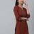 Maroon  pure cotton printed tunic for women