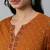 Mustard  pure cotton printed tunic for women