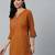 Mustard  pure cotton printed tunic for women