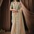 beige zari organza satin dual sequins embroidery multi stone handwork designer saree