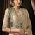 beige zari organza satin dual sequins embroidery multi stone handwork designer saree