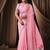pink tissue multi thread sequins embroidery stones handwork designer saree