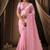 pink tissue multi thread sequins embroidery stones handwork designer saree