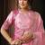 pink tissue multi thread sequins embroidery stones handwork designer saree