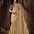 beige self woven jacquard sequins embroidery highlighted pearl crystal shine stone designer saree