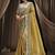 mustard banarasi crush cord thread foil embroidery stone designer saree