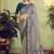 gray tissue zari woven sequence with stone hand work designer saree