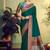 green banarasi rangkat beads & sequence work designer saree
