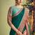 green banarasi rangkat beads & sequence work designer saree