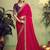red two tone kora satin sequence with stone hand work designer saree
