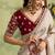 beige upada silk blend sequence with stone handwork designer saree