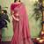 raspberry pink upada silk blend rangkat woven sequence with stone work designer saree