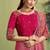 raspberry pink upada silk blend rangkat woven sequence with stone work designer saree