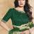 green two tone satin sequins embroidery stone handwork digital print saree