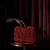 crystal cascade wine red crystal fringe embellished suede clutch