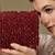crystal cascade wine red crystal fringe embellished suede clutch