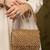 crystal cascade beige & gold crystal fringe embellished suede clutch