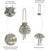dewdrop fringe silver & ivory embellished faux silk potli