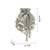 dewdrop fringe silver & ivory embellished faux silk potli