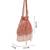 crystal cascade coral pink & gold scalloped embellsihed velvet potli