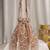 crystal cascade coffee & gold scalloped embellsihed velvet potli