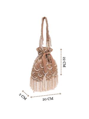 crystal cascade coffee & gold scalloped embellsihed velvet potli 4