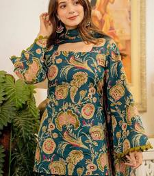 Women Floral Printed Regular Pure Cotton Kurta with Patiala & With Dupatta