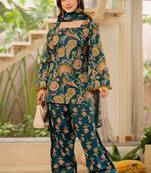 Women Floral Printed Regular Pure Cotton Kurta with Patiala & With Dupatta