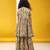 Beige green multicolor floral printed cotton sharara set