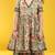 Beige green multicolor floral printed cotton sharara set
