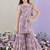 Lavender floral printed cotton tie up kurti and sharara set
