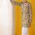 Beige and green kurta with white pajama