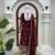 Maroon anarkali suit with sequins thread work