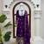Purple anarkali suit with sequins thread work