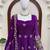 Purple anarkali suit with sequins thread work