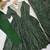 Green rayon gown with mirror embroidery set